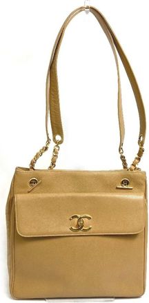 Chanel Grained Calfskin Shoulder Bag Tote Bag (Pre-Owned)