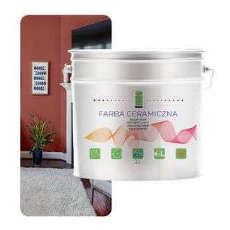 OEM Pintura Cer&aacute;mica Para Paredes, Lavable, Rosa Y Burdeos, 2 L, Resistente A Las Manchas