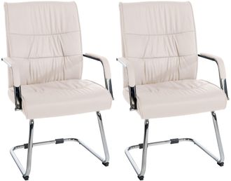 Clp Clp - Set De 2 Sillas De Conferencia Sievert Crema