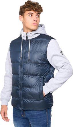Bewley & Ritch Mens Brookers Jersey Puffer Jacket (XL) (Navy)
