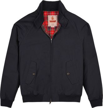 Baracuta Classic Bomber Jacket with Zip Front and Vibrant Interior