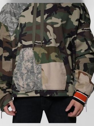 Dolce & Gabbana camouflage patchwork hooded sweatshirt