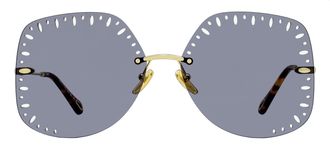 Chlo&eacute; CH0111S Perforated Lens Sunglasses - Gold