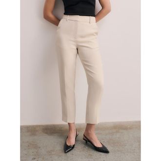 The Fold Tavira Doppio Crepe Pants in Neutral at Nordstrom, Size 8