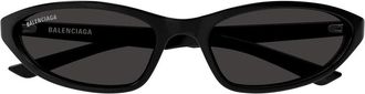 Balenciaga Neo Zonnebril - unisex - Zonnebrillen - Zwart - 59 MM - Leer - Accessoires
