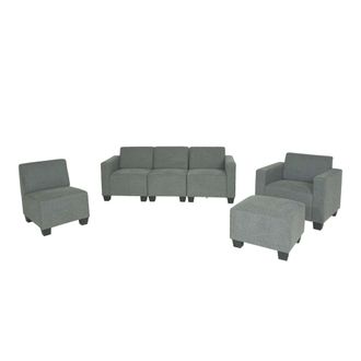Hhg Sistema Modular Sof&aacute; Sof&aacute; Lyon 3-1-1-1, Tela/textil, Gris