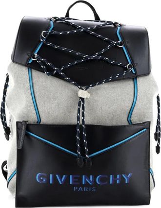 Givenchy Bond Canvas with Leather Large backpack - Blauw