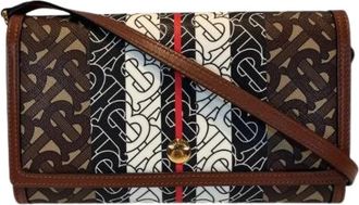 Burberry Pre-owned TB Monogram Leather Wallet Chain - - Pre-owned - Donna - Marrone - ONE SIZE