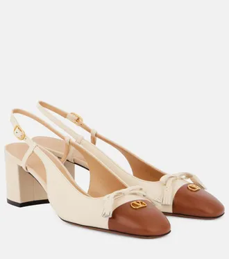 Valentino Garavani Valet du Roi leather slingback pumps