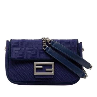 Fendi Pre-owned Schoudertas - Dames - Pre-owned - Blauw - Maat: ONE Size Nylon