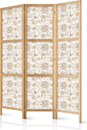 Artgeist Biombo Artgeist Elegante Madera Blanco 135x172 Cm 3 Paneles