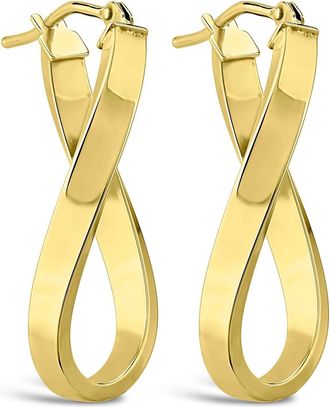 Fraser Hart 9ct Yellow Gold Figure of 8 Twist Hoop Earrings