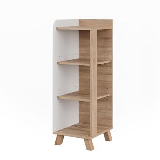 Vicco Estanter&iacute;a De Ba&ntilde;o Karen, Sonoma/blanco, 30 X 90 Cm Con 4 Estantes