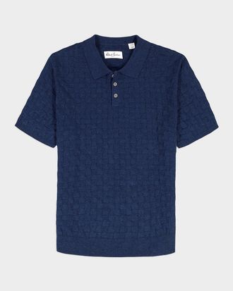 Robert Graham Men & apos;s Hampson Basketweave Polo Sweater