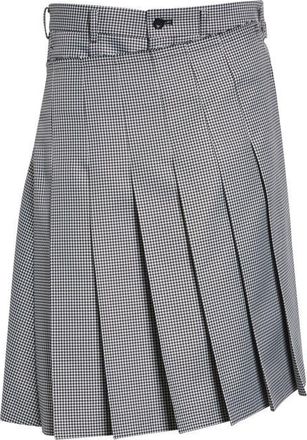 Comme Des Gar&ccedil;ons Pleated Asymmetric Houndstooth Check Skort in Black/White at Nordstrom, Size X-Small