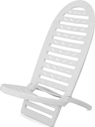 Trade Shop Trade Shop - Playa Plegable Plegable Blanca 40x40x86 Cm Para Piscina De Mar Verano 070301