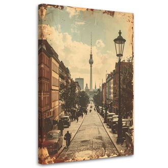 Feeby Impresi&oacute;n De Imagen, Berl&iacute;n Torre De Televisi&oacute;n Vintage, 70x100