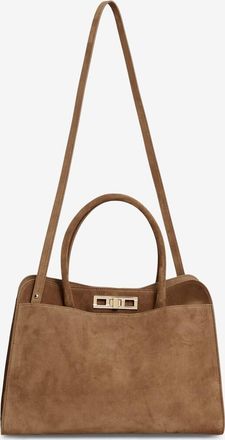 Fabiana Filippi Trapezf&ouml;rmige Handtasche aus Wildleder