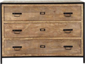 Maisons du monde C&oacute;moda industrial de mango macizo y metal 110 cm