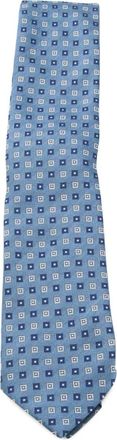 Ermenegildo Zegna geometric-pattern tie - Blue
