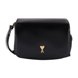 Ami Cross Body Bags, male, Black, Size: ONE SIZE Paris Paris Bag