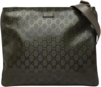 Gucci Pre-owned Shoulder Bag - Heren - Vintage Schoudertas - Bruin - ONE Size - Leer - Vintage
