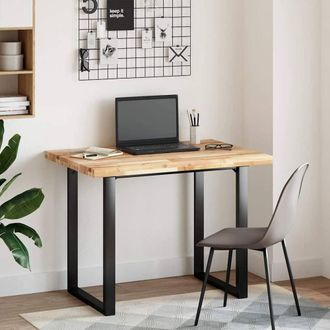Berkfield Home Desk Top Untreated 100x70x4 cm Solid Wood Acacia in Brown | Size: 100 x 70 x 4 cm