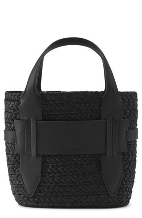 Helen Kaminski Lipari Raffia Tote in Charcoal/Black at Nordstrom