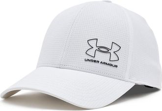 Under Armour Iso-Chill Armourvent Stretch Fit Mens Hat Caps White/Black : XL-2XL, Polyester