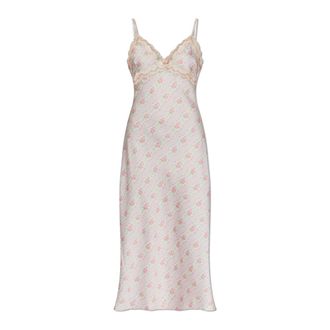 LoveShackFancy Loveshackfancy, Kleedjes, Dames, Roze, L, Polyester, Idris Jurk met ingeweven applicaties