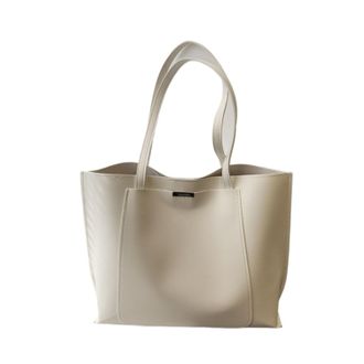 Generic Retro Trendy Shoulder Bag Large Capacity Commuter Bag Solid Color PU Leather Tote Bags Female Casual Handbag for Women Gifts