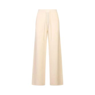 Max Mara Mxmfiabe - female - Max Mara - Wide Trousers - Beige - XS - Trousers