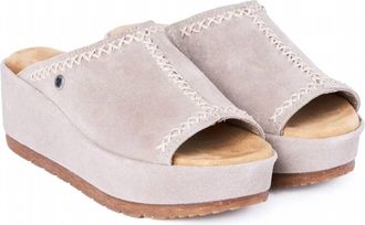 Minnetonka Womens Paislee Wedge In Taupe