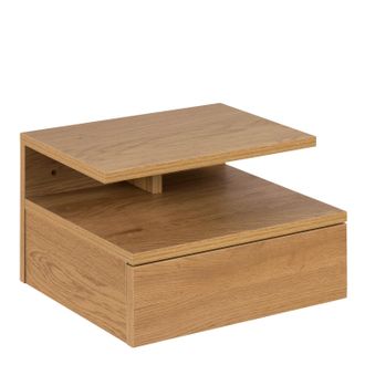 Furniture To Go Ashlan Bedside Table with 1 Drawer in Oak in Light Oak
