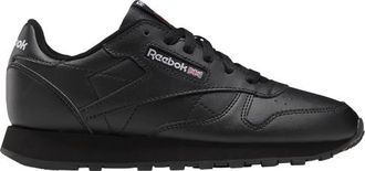 Reebok Boys Classic Leather - Boys Grade School Running Shoes Black/Black Size 3.5