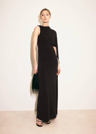 Mango Vestito asimmetrico mantella marrone - Donna - XS - MANGO