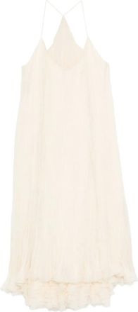 Alberta Ferretti Abito con ruches - Toni neutri