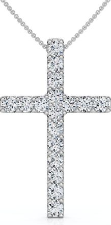 Pompeii3 1Ct Diamond Cross Pendant 1 1/4 Tall Womens 14k Gold 18 Necklace Lab Grown