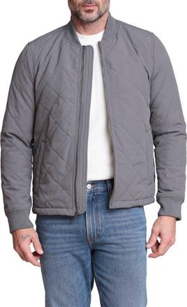 Bagatelle Quilted Bomber Jacket in Charcoal at Nordstrom, Size X-Large