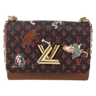 Louis Vuitton Twist Limited Edition Grace Coddington Catogram Canvas Brown Canvas Handbag (Pre-Owned)