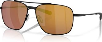 Costa Mens Canaveral 6002 Sunglasses 580G In Satin Black Gold Mirror