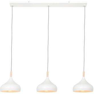 Steinhauer Mexlite - lámpara colgante - Bjorr - blanco - madera metal - gran