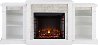 SEI Furniture Sei Furniture Gallatin Electric Fireplace With Bookcases