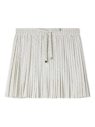 Sandro striped rhinestone A-line mini skirt - Neutrals
