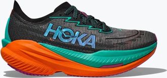 Hoka One One Mens Mach X 2 Running Shoes In Black/electric Aqua