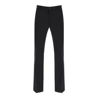 Dolce & Gabbana Broeken, Heren, Zwart, L, Wol, Slim-fit Broeken