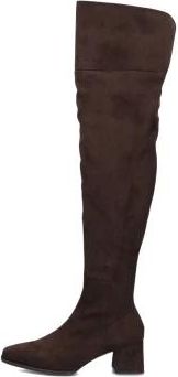 Unisa Bruine Overknee Laarzen Lavid Stijl - Dames - Over de knie laarzen - Bruin - 41 EU - Wol - Schoenen