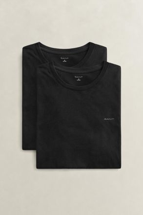 GANT Men 2-Pack Crew Neck T-Shirts (XXXL) BLACK