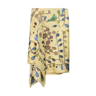 Versace Printed Midi Skirt - female - Versace - Midi Skirts - Beige - M - Skirts
