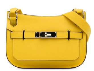 Herm&egrave;s Mini Jypsiere in Jaune de Naples Swift Leather with Palladium Hardware